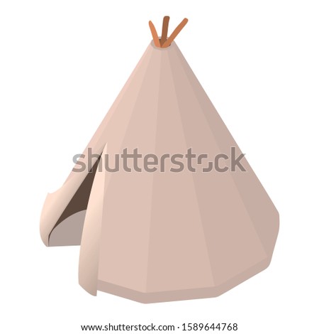 Wigwam icon. Isometric illustration of wigwam vector icon for web