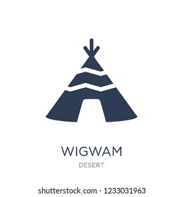 Wigwam icon. Trendy flat vector Wigwam icon on white background from Desert collection, vector illustration can be use for web and mobile, eps10