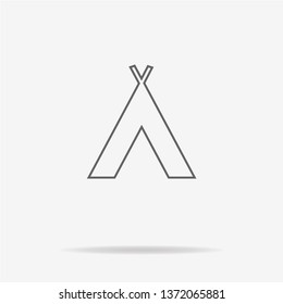 Wigwam icon. Vector concept illustration for design.