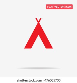 Wigwam icon. Vector concept illustration for design.