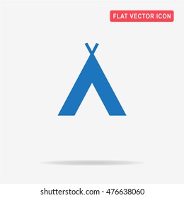 Wigwam icon. Vector concept illustration for design.