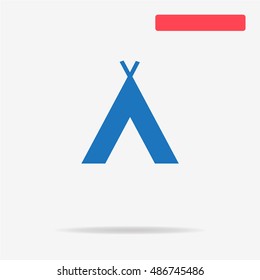 Wigwam icon. Vector concept illustration for design.