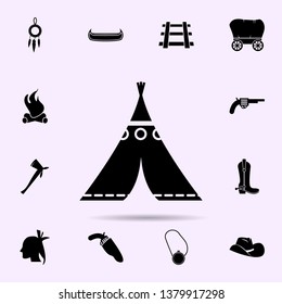 wigwam icon. wild west material icons universal set for web and mobile