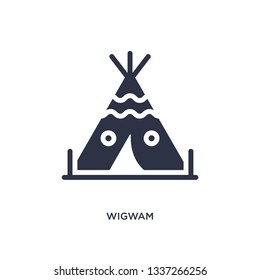 wigwam isolated icon. Simple element illustration from desert concept. wigwam editable logo symbol design on white background. Can be use for web and mobile.