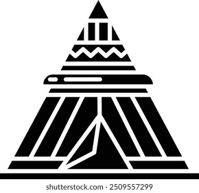 Wigwam solid glyph vector illustration