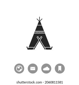 Wigwam vector black simple icon