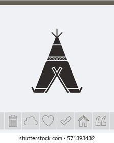Wigwam vector icon.