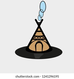 wigwam vector icons