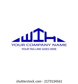 WIH letter logo creative design with vector graphic
