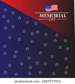 Wiith star background memory day USA.For design background,banner,etc.