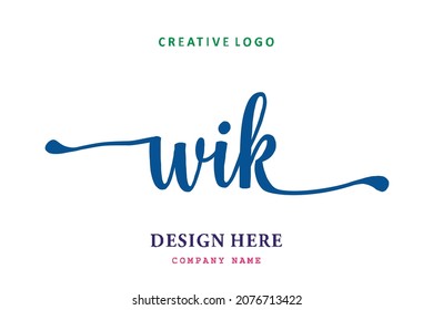 WIK lettering logo is simple, easy to understand and authoritative