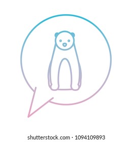 wikd polar bear in speech bubble
