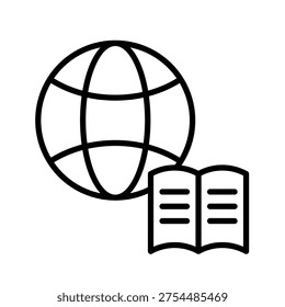 Wiki Outline Icon Vector Illustration