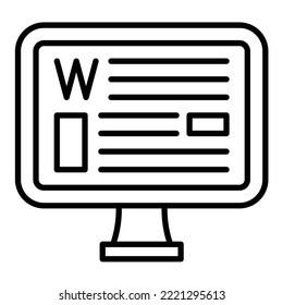 Imagen vectorial de icono de Wikipedia. También se puede usar para aplicaciones web, aplicaciones móviles y medios impresos.