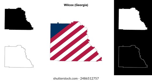 Condado de Wilcox (Georgia) conjunto de mapas esquemáticos