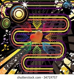 wild abstract party layout design