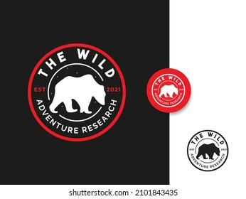 the wild adventure logo design concept.