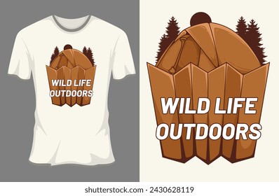 Wild Adventure Retro Vintage T Shirt Mockup