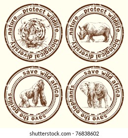 wild africa stamps