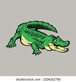 Wild Aligator Traditional Cartoon Vector Stock Vector (Royalty Free ...