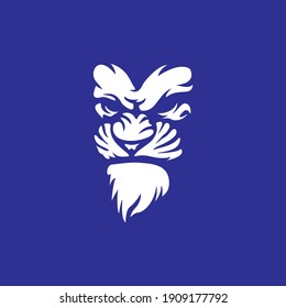 Wild Angry Lion Head Logo Vector Template Illustration Design Mascot Animal