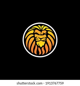 Wild Angry Lion Head Logo Vector Template Illustration Design Mascot Animal