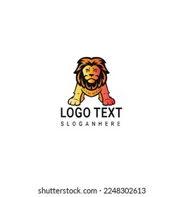 Illustration von Vektorgrafiken mit dem Logo "Wild Angry Lion Head"