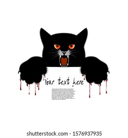 wild angry predator vector illustration
