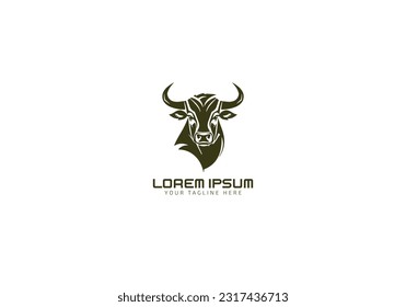 Wild Animal Bull Face Logo Concept vector Illustration