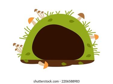 Wild Animal Burrow. Vector Illustration