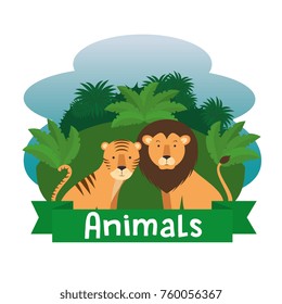 wild animal cartoon