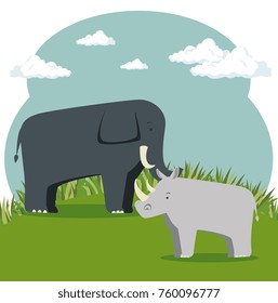 wild animal cartoon