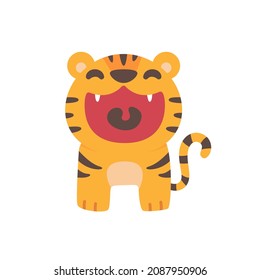 Wild animal cartoons. cute tiger Elements for decorating the year of the Tiger