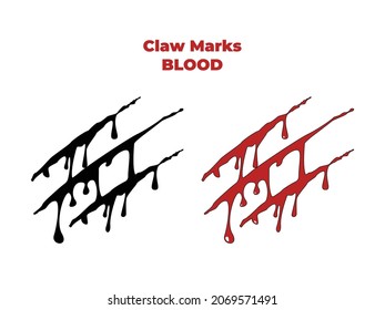 Wild Animal Claw Blood Illustration, Wild Animal Claw, Wild Animal Attack Scratch Illustration