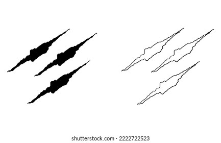 wild animal claw illustration on white background