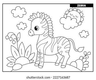 Wild animal coloring pages for kids