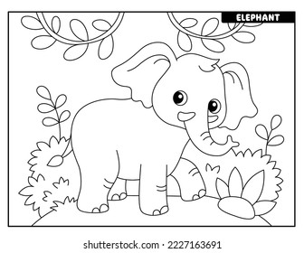 Wild animal coloring pages for kids