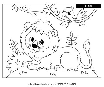 Wild animal coloring pages for kids