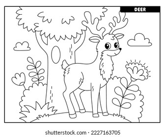 Wild animal coloring pages for kids