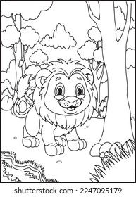 Wild Animal Coloring Pages for Kids