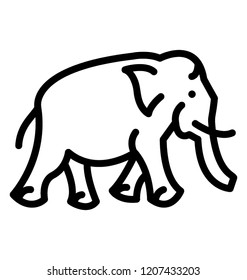 A wild animal common in thailand, elephant 