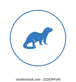 Wild animal cute ferret icon | Circle version icon |