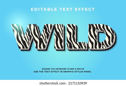 Wild Animal Editable Text Effect Template