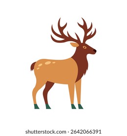 Wild animal elk vector art vector illustration