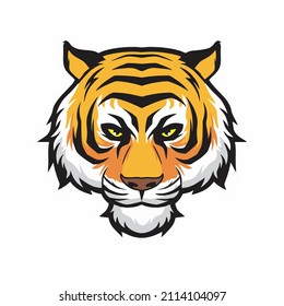 wild animal head vector on white background