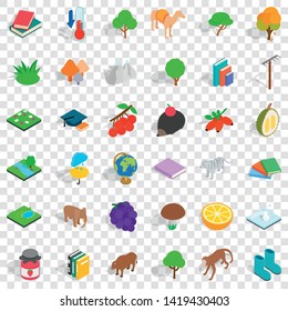Wild animal icons set. Isometric style of 36 wild animal vector icons for web for any design