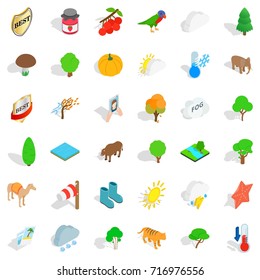 Wild animal icons set. Isometric style of 36 wild animal vector icons for web isolated on white background