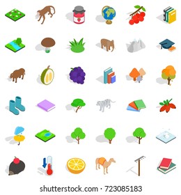 Wild animal icons set. Isometric style of 36 wild animal vector icons for web isolated on white background