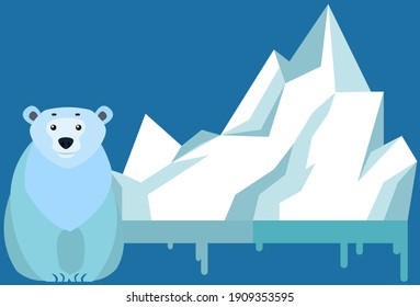 Wild Animal Living Antarctica Vector Illustration Stock Vector (royalty 