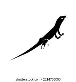 Wild animal lizard reptile icon | Black Vector illustration |